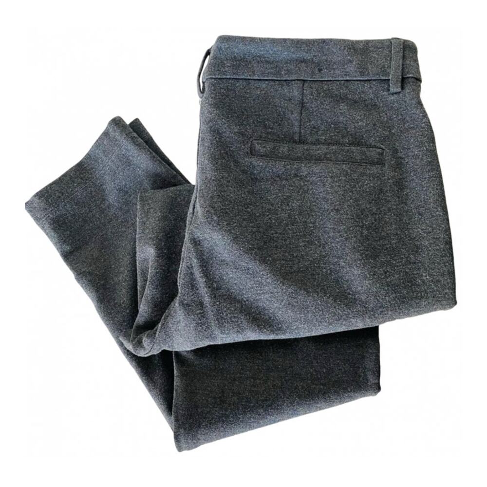 BANANA REPUBLIC Heather Grey Gray Cropped Crop Slim Skinny Trouser Work Pant 8